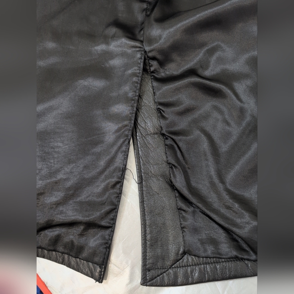 Wilsons Leather Jacket Outside Zip & Buttons Men's M Black Thinsulate Lined - Picture 8 of 16